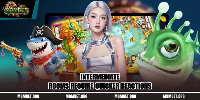 Intermediate rooms require quicker reactions