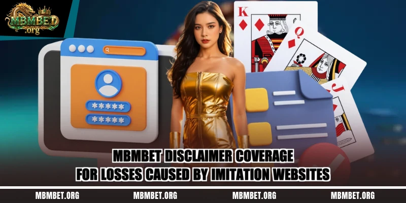 Mbmbet disclaimer coverage for losses caused by imitation websites