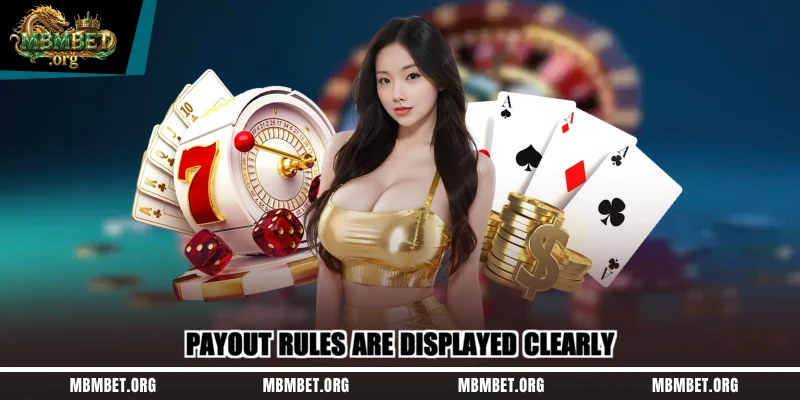 Payout rules are displayed clearly