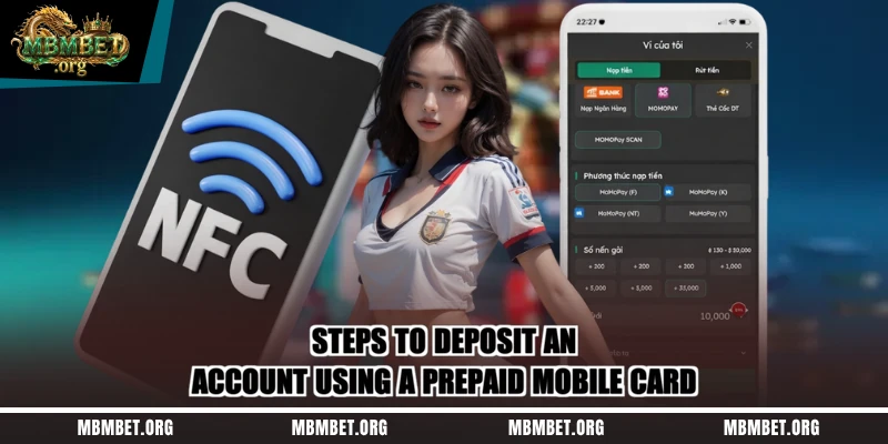Steps to deposit an account using a prepaid mobile card